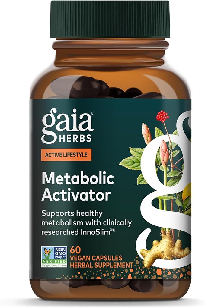 Gaia Herbs Metabolic Activator - AMPK Pathway Support with Clinically Researched Ingredients* - 60 Vegan Capsules (60 Servings)