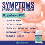 WELMATE Urinary Pain UTI Relief Maximum Strength (Phenazopyridine HCL) - Improve Urinary Tract Health & Bladder Control, Urgency, & Discomfort | Over-The-Counter Medication for Men & Women (36 Pills)