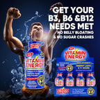 Vitamin Energy B12 11,000% Extra Strength Energy Shot Açaí Pomegranate 48 Pack, 260mg Natural Caffeine, B12 & B6, Nootropic Focus, Vitality, Zero Sugar, Gluten-Free, Vegan, Kosher, 1.93 fl oz