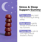RESCUE Bach Plus Sleep & Stress Support Gummies, Nighttime Dietary Supplement with 1mg Melatonin, Ashwagandha, Chamomile, Lavender & Vitamin B6, Natural Blueberry Flavor, Vegan & Gluten-Free, 3 Pack,