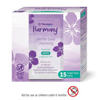 Theraworx Harmony Gentle Daily Cleansing Feminine Wipes Fragrance Free, Reduces Odor, Individually Wrapped, Travel Size – 15 Count