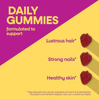 Nature’s Way Alive! Hair, Skin & Nails Gummies with Collagen and Biotin, Advanced Beauty Formula Supplement with Antioxidant Vitamins C & E*, Strawberry Flavored, 60 Gummies