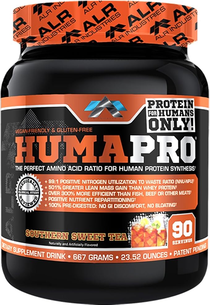 HumaPro Essential Amino Acid Formula | EAA Protein Supplement | Supports Muscle Recovery & Performance | Vegan, Gluten Free | 90 Servings (Southern Sweet Tea)