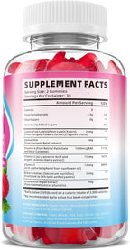 Lutein and Zeaxanthin Supplements, Lutein Gummies with Zeaxanthin,Vitamins A, C, E, Bilberry, Astaxanthin for Vision Health & Eye Strain, Sugar-Free/Vegan, Raspberry Flavor 120 Count