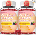 2 Packs Cortisol Gummies - Cortisol Supplements for Women & Men with Ashwagandha, Magnesium, L-theanine for Cortisol Balance, Support Relaxation, Energy, Zzz, Mixed Berry Flavor, 120Ct