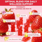 1500MG Core Collagen Supplements with N AD+ for Women & Men, Trans-Resveratrol, CoQ10, Nicotinamide Riboside Hydrogen Malate, for Healthy Aging & Antioxidant Support, 120 Gummies