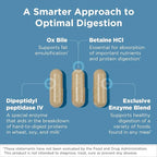 Designs for Health Digestzymes - Digestive Enzymes + Betaine Hydrochloride for Gas & Bloating Relief - Pepsin, Ox Bile, Lactase Enzyme & Lipase Enzymes for Digestion (90 Capsules)