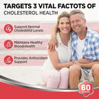 Cholesterol Gummies Sugar-Free,12-in-1 Cholesterol Supplements with Plant Sterols,Citrus Bergamot,CoQ10 and Vitamins for Cholesterol Health, Vegan, Mixed Berry Flavor, 60 Counts