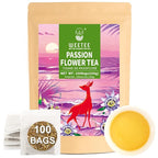 WT WEETEE Passionflower Tea Bags 100 Count | Caffeine-Free Herbal Tea | Rich Herbal Flavor & Smooth Taste | Te De Pasiflora