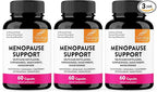 Complete Menopause Support Supplement For Women | With Ashwagandha, Black Cohosh, Dong Quai & Muira Puama | Helps Easing Hot Flashes Night Sweats Mood Swings Hormone Balance & Harmony | 180 Capsules