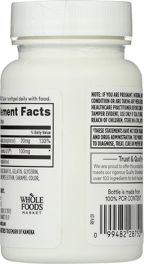 365 by Whole Foods Market, CoQ10 100mg, 60 Count