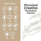 NatureWise Micronized Creatine Monohydrate Pills, 2500mg Per Serving - Creatine for Women & Men - Pure, Unflavored, Supports Lean Muscle Mass, Endurance - 60 Capsules[30-Day Supply]