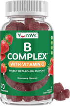 B Complex Gummies with Vitamin C – Great Tasting 1 a Day Energy & Nervous System Support for Adults – Vegan, Kosher, Non-GMO Vitamin B Complex Gummies with B12, B6, Niacin & Folic Acid – 70 Count