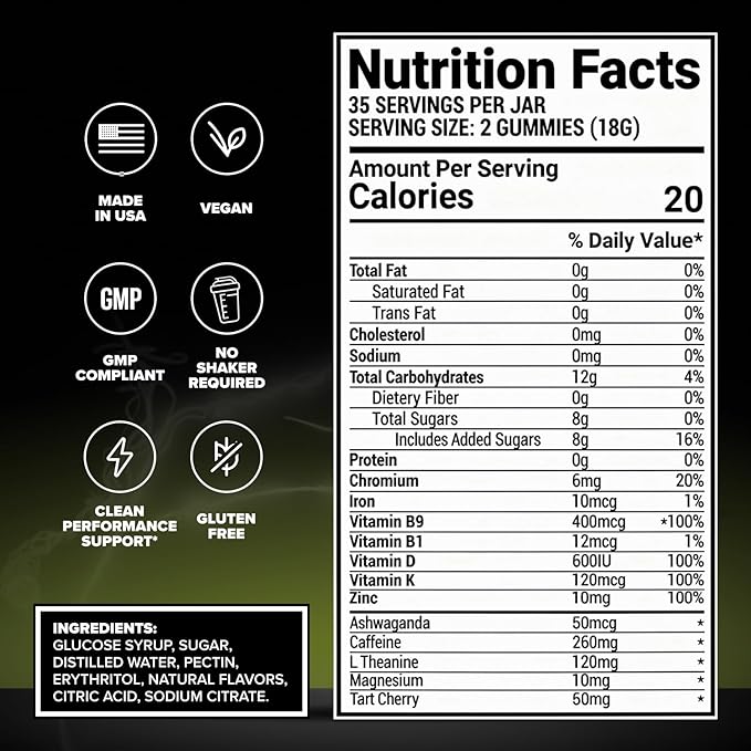 Bounce Pro Shred Blend Pre Workout Gummies – Raspberry Peach – 70 Vegan Gummies with Caffeine, Ashwagandha & L-Theanine for Energy, Focus & Endurance (70 Count (Pack of 1), Raspberry Peach)
