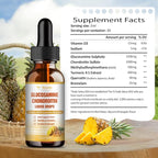 Totaria Glucosamine Chondroitin MSM Liquid Drops FSA-HSA - Joint Support Supplement for Mobility, Flexibility & Bones Chondroitin Sulfate Supplement Turmeric, Quercetin, Bromelain, MSM Oil 2 FL.OZ