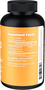 WellPath Astaxanthin 12mg (2 Pack) – Natural Astaxanthin Supplements from Microalgae – Antioxidants with Micro Ingredients, Supports Skin Hydration and Eye Health – 120 Softgel Capsules