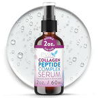 Eva Naturals Multi Peptide Face Serum – Anti Aging Collagen Peptides for Plump & Firm Skin Elasticity, Wrinkle & Fine Line Renewal, Fragrance Free Firming Facial Skincare - 2 oz