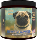 Multivitamins, Balanced Nutrition for Your Pug, 90 Count, Made in the USA with Real Bacon