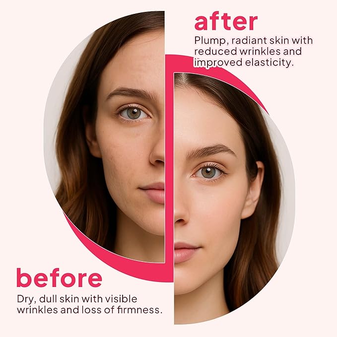 FINE JAPAN Hyaluron & Collagen Plus – Liquid Collagen Supplement with Vitamin C, Hyaluronic Acid, Pearl Coix, Supports Skin Hydration, Elasticity, Hair & Nail Health – Made in Japan, 17 fl oz