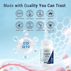 Heivy Coenzyme Q10, 99% Purity CoQ10 200mg, CO Q 10 Supplement Support Heart Health, Antioxidants & Energy Supplements, Made in USA, 60 Vegan Capsules