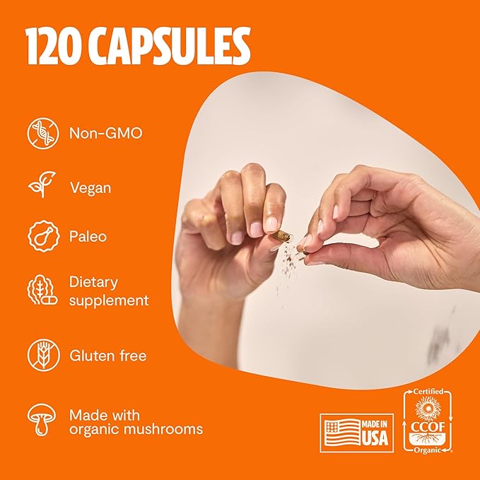 FreshCap 7-in-1 Immune Support Supplement - 5000mg Turkey Tail Mushroom Capsules - Immune Boosters for Adults, Immunity Boost Supplement, Elderberry Vitamin C and Zinc, Ayurveda (120 Capsules)