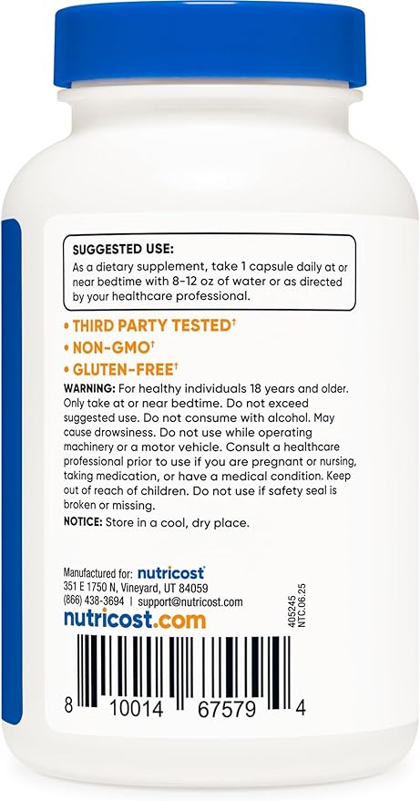 Nutricost Melatonin 20mg, 240 Capsules, Non-GMO & Gluten Free (Pack of 2)