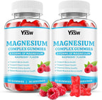 Magnesium Complex Gummies 8 Elemental 1000mg - Magnesium Glycinate, Citrate, Malate, Taurate, Supports Bones, Muscle, Nerve Health, for Women & Men, Vegan Non-GMO, Raspberry Flavor, 120 Count