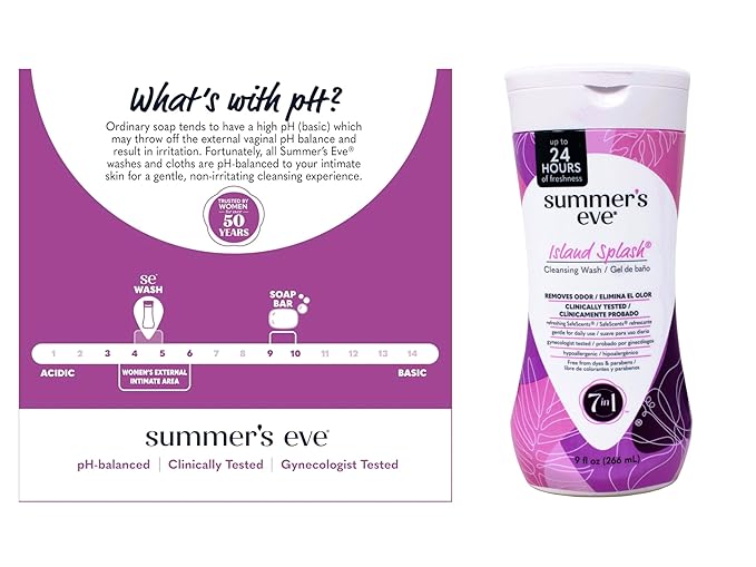 Summer's Eve Island Splash Refreshing Daily Feminine Cleansing Wash, Removes Odor, pH Balanced, 9 FL OZ