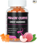 Aromlife Chest Gummies for Enhance Confidence, Bear Shaped Chest Gummies with Herbal Ingredients, 60 Count, Peach Flavor Natural BBL Gummy for Women and Men