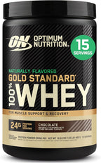 Optimum Nutrition Gold Standard 100% Whey Protein Powder, Naturally Flavored Chocolate, 15 Servings (Packaging May Vary)