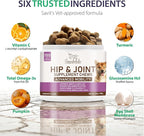 Joint Care Chews for Dogs-High Levels of Glucosamine, Green Lipped Mussels, Omega 3 and Turmeric - Hip and Joint Supplement for Dogs to Helps Ease Discomfort & Stiffness-150 Soft Chews