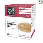 ProtiDIET High Protein Banana Nut Instant Oatmeal - Gluten Free, Rich in Fiber, Low Sugar - Easy to Digest, Healthy, and Nutritious Breakfast Protein - 7 Instant Oatmeal Packets