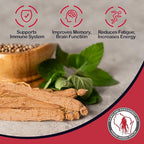 Dairyland Korean Red Panax Ginseng Capsules - 2000 mg Concentrated Potent Ground Ginseng Root Extract - No Fillers, Binders or Other Additives. (75 ct)