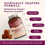 Baker's Botanics Longevity Inflammation Support Gummies - Mushroom Gummies for Complete Women Wellness | Chaga, Maitake, Turmeric, Astragalus & Zinc | Peach Flavor | Vegan, Gluten-Free, Non-GMO
