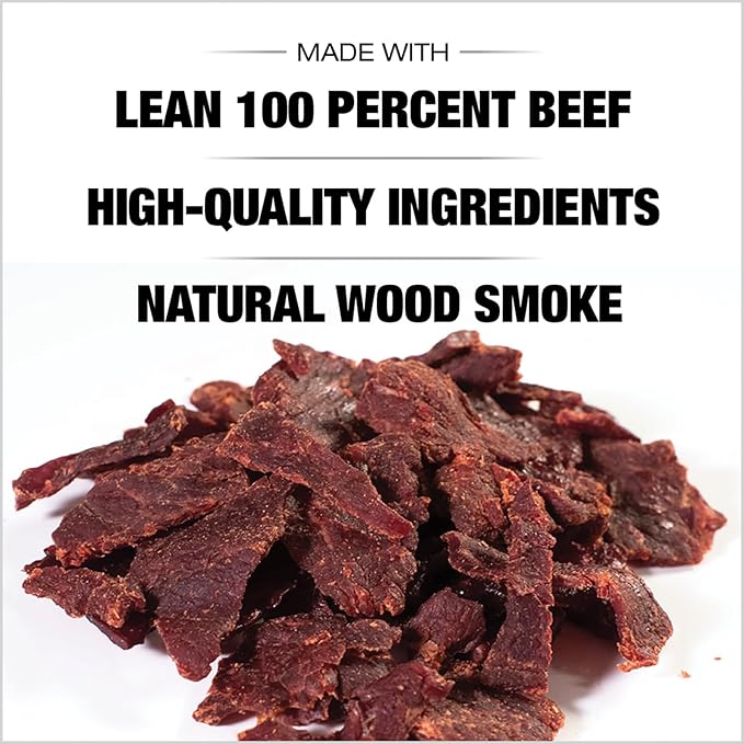 Old Trapper Beef Jerky, Teriyaki 8 Ounce Individual Pack, Tender Meat Snack for Lunches or Between Meals, 11 Grams of Protein, Zero Grams of Fat, and 70 Calories per Serving (Pack of One)