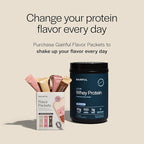 Gainful Lean Whey Protein Powder with 20g Protein per Serving, Unflavored, Supports Lean Muscle, Metabolism, and Satiety, with Green Tea Extract, Digestive Enzymes, Organic Fiber, 14 Servings