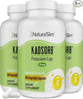 NaturalSlim Natural Potassium Citrate Gluconate 99 mg - Kadsorb Supports Electrolyte Balance & Normal pH - Absorbable Potassium Supplements with Essential Minerals - Non GMO 400 Capsules 3 Pack