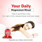 Lofux Magnesium Glycinate Gummies 400mg, Sugar Free Magnesium Gummies for Adults Women, Men, Chewable Supplement Gummy with L-Threonate, Vitamin D, B6, CoQ10 - for Calm, Sleep, Body Relaxation, 60 Ct