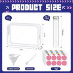 Shinylin 33 Pcs Protein Powder Travel Container Set 21 Pcs 50ml Reusable Powder Supplement Plastic Tubes and Portable Travel Organizer Zip up Bags Funnels Spoon and Labels for Workout Fitness