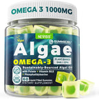 Vegan Omega-3 Gummies for Adults, Fish Oil Alternative from Algae Oil, Plant Based DHA 460mg & EPA 230mg Plus MethylFolate, Vitamin B12, Phosphatidylserine, No Fishy Taste, Vegan, Sugar Free, 60 Cts