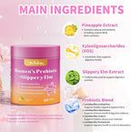Feminine Probiotics Gummies for Women with Slippery Elm Prebiotics & Lactobacillus Blend – Supports Healthy Flora, pH Balance, Gut & Immune Function, Pineapple Flavor, 60 Count