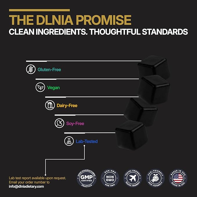 DLNIA 13-in-1 Shilajit Gummies with KSM-66® Ashwagandha | 4000 mg Himalayan Shilajit Extract (20:1), Choline & Botanicals | Sugar-Free, Vegan | Energy, Focus & Daily Vitality Support for Men & Women