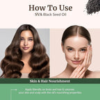 SVA Black Seed Oil - 4 Fl Oz – 100% Natural Cold Pressed Black Seed Oil - for Face, Skin Care, Hair Care, Scalp Massage & Body Massage – Carrier Oil with Dropper