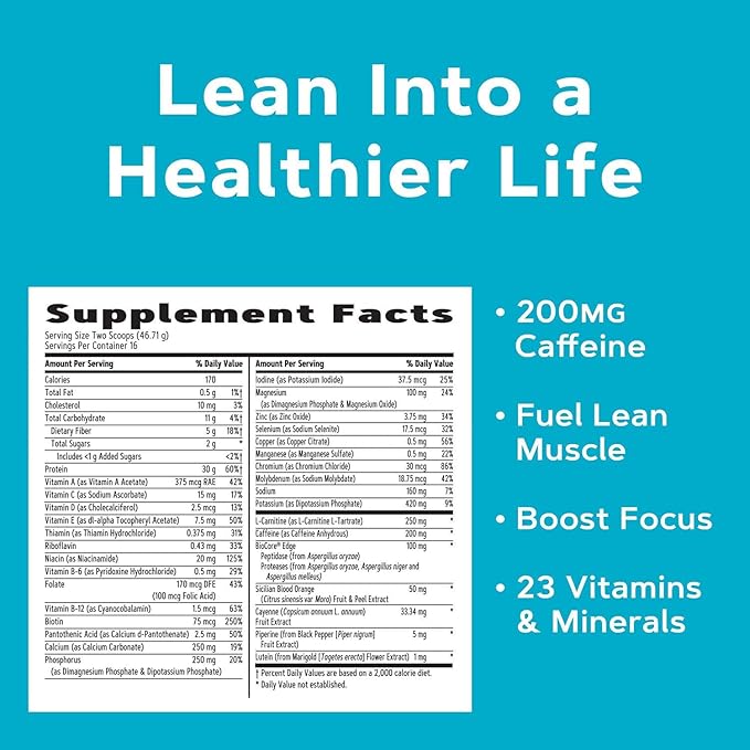 GNC Total Lean | Lean Shake Burn, Protein Powder | Hunger Satisfying, High Protein Blend, Proven to Burn 3X More Calories | Strawberry | 16 Servings