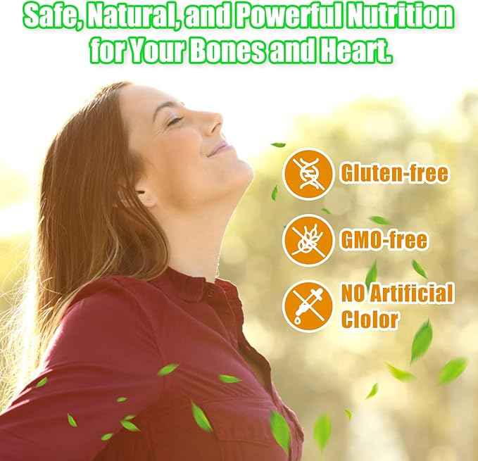 Natural Vitamin D3 K2 Gummies, 2000 IU Vitamin D3 & 100 mcg Vitamin K2,Supports Healthy Bone, Immune Health Supplement, GMO Free, Gluten Free, Strawberry Flavor, 120 Count