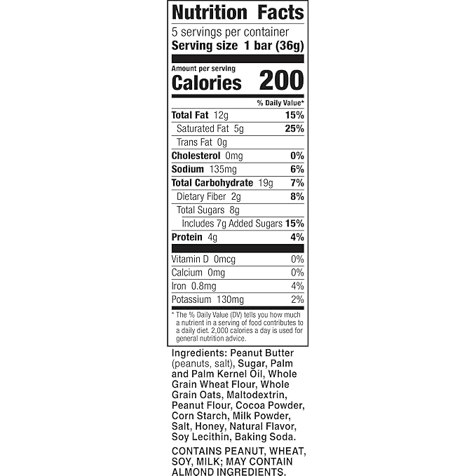 Nature Valley Crispy Creamy Wafer Bars, Peanut Butter Chocolate, 4g Protein, 5 Bars, 6.5 oz