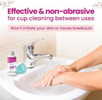 DUTCHESS Foaming Menstrual Cup Cleanser & Feminine Wash (3.4 oz), pH Balanced Plant Based Ingredients, Safe for Silicone Feminine Care Period Cups & Discs