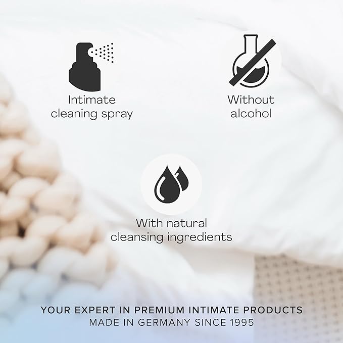 pjur med Clean Spray, Alcohol-Free Intimate Cleansing Spray with Natural Ingredients, Fresh Fragrance - 3.4 fl oz / 100 ml