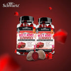 Sugar Free Beet Root Gummies - Nitric Oxide Gummies Infused with Coconut Oil for Highest Absorption - Supports Energy & Whole Body Health - Delicious Strawberry Flavor - 60 Count (30 Day Supply)