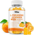 L-Theanine Gummies, Chewable L-Theanine Supplement for Adults & Kids 400mg with Ashwagandha, GABA, 5HTP for Relax, Zzz & Focus Support, Orange Flavor, 60 Counts